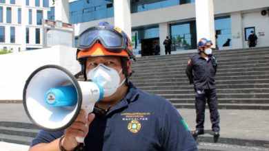 Miembro de protección civil de Naucalpan