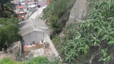 Puente a punto de derrumbar en Naucalpan