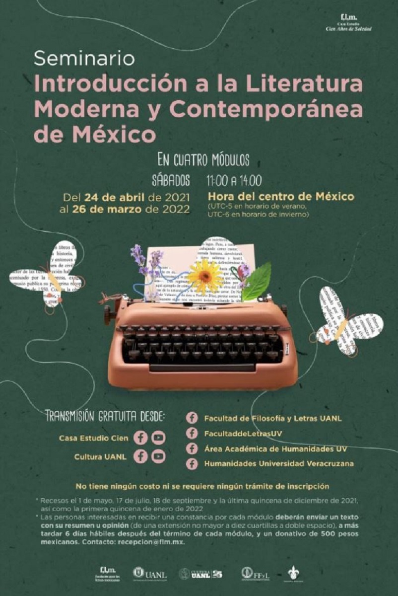 Cartel del seminario de Literatura