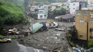 Derrumbes en Japón