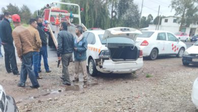 A través de una cámara del C5 se reportó el accidente