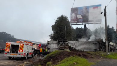 El camión transportaba leche