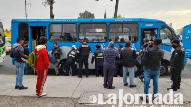 operativos contra robos en transporte público en Edomex