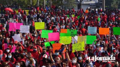 trabajadores de Naucalpan protestan