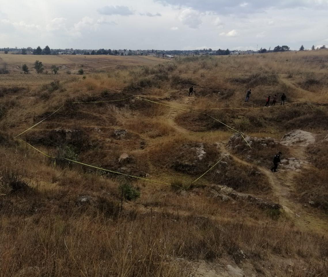 pierna humana en paraje de Otzolotepec