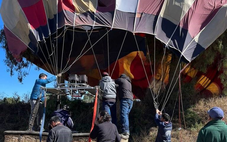 desplome de globo aerostático en Otumba