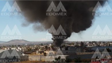 fuerte incendio en Toluca