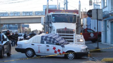 taxista arrollado por tráiler