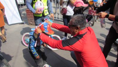 Arranca “Día del Niño” con rodada ciclista en Metepec