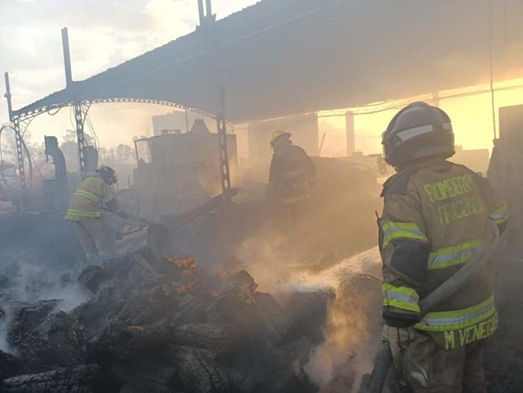 Incendio en Texcoco