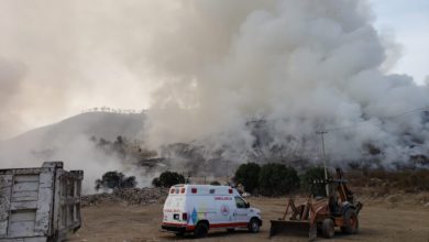 incendio en tiradero de Chimalhuacán