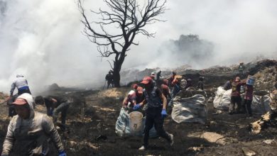 incendio en tiradero