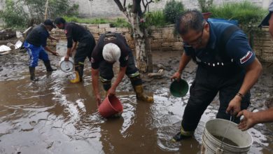 casas afectadas por el desbordamiento del río “La Verdura”