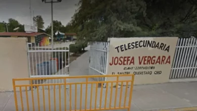 quemado en telesecundaria de Querétaro