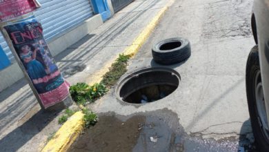 Robo de coladeras representa un peligro en Chimalhuacán