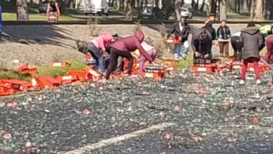 Se voltea camioneta en palmillas frente a la laguna dirección a Atlacomulco