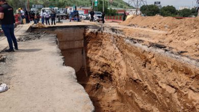 ¡Por fin! Localizan fuga que provocó socavón del puente de Herminio Mena en Tlalnepantla