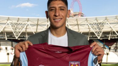 Foto de Edson Álvarez, uno de los mexicanos que han jugado en el West Ham.