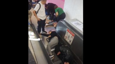 Hoy en la mañana en la Estación Polanco de la Línea 7 se reportó que la escalera 671 tuvo una falla mecánica, la cual dejó a 7 personas lesionadas, ninguna de gravedad. Foto: Captura X