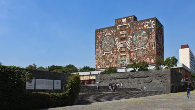 Foto de la Biblioteca Central de la UNAM, que será fumigada junto con las instalaciones por la presencia de chinches.