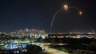 Foto de un misil de Hamás en la zona de Israel.