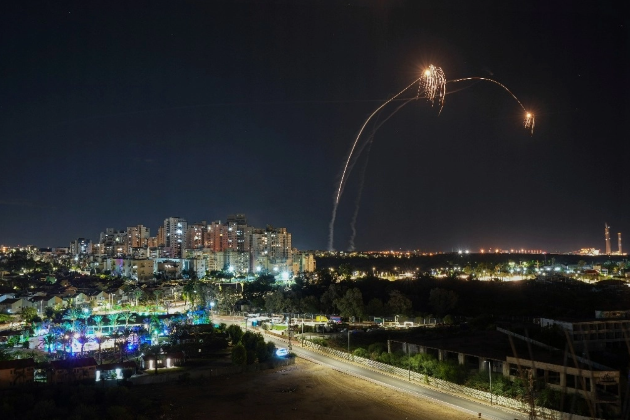 Foto de un misil de Hamás en la zona de Israel.