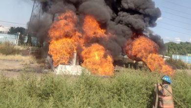 Foto del incendio en el Río de los Remedios.