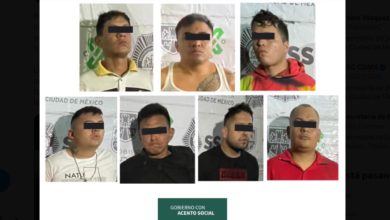 La Fiscalía General del Justicia del Estado de México (FGJEM) junto con la Secretaría de Seguridad Ciudadana de la CDMX (SSC) le dieron un golpe a la delincuencia organizada tras apresar a siete sujetos dedicados al secuestro. Foto: SSC