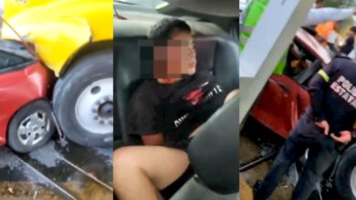 Trailero drogado impacta auto con familia en Circuito Exterior Mexiquense