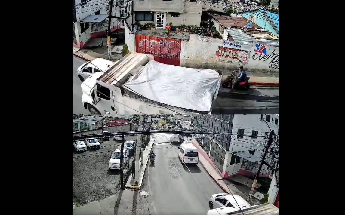 En el video, que ya circula en redes sociales, se puede observar el tráfico normal que cada mañana se junta en aquella calle del municipio del Estado de México. Foto: Captura