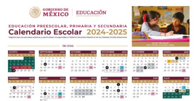 Lanza SEP calendario escolar 2024-2025