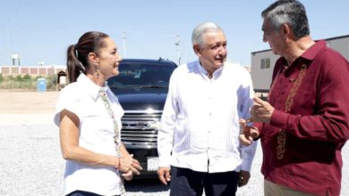 AMLO y Sheinbaum supervisan sede de Agencia Nacional de Aduanas de México