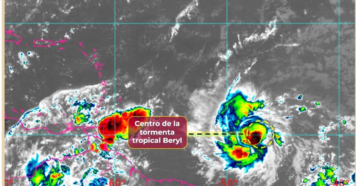 'Beryl' ya es tormenta tropical; se podría convertir en huracán