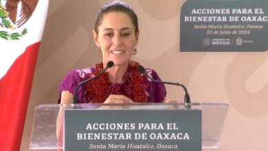 VIDEO: Tiembla durante evento de Sheinbaum y AMLO en Huatulco, Oaxaca