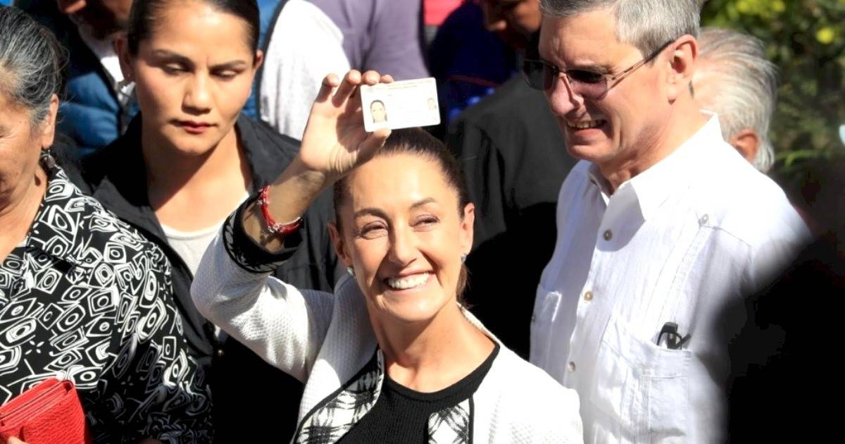 Claudia Sheinbaum vota en Tlalpan: "feliz, en espera de una jornada participativa"