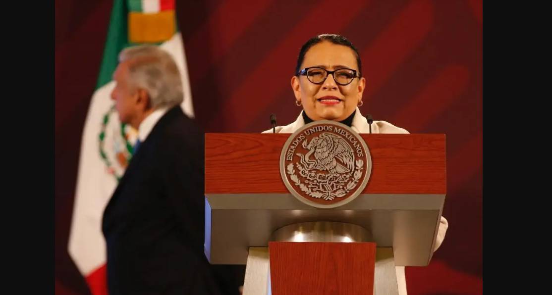 Rosa Icela Rodríguez manifestó el compromiso del gobierno federal a que “habrá respuestas” por el crimen de Morales Figueroa, abatido a tiros el domingo en el municipio de Coacalco, Estado de México. Foto: La Jornada