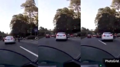 VIDEO: Automovilista derriba a biker en la autopista México-Toluca; testigos aseguran que fue a propósito