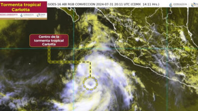 Se forma tormenta tropical ‘Carlota’ ¿Cuándo impactará México y que estados afectará?