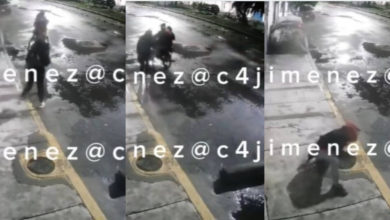 VIDEO: Joven se defiende con su termo de ser asaltada; eran tres motorratones en Chimalhuacán