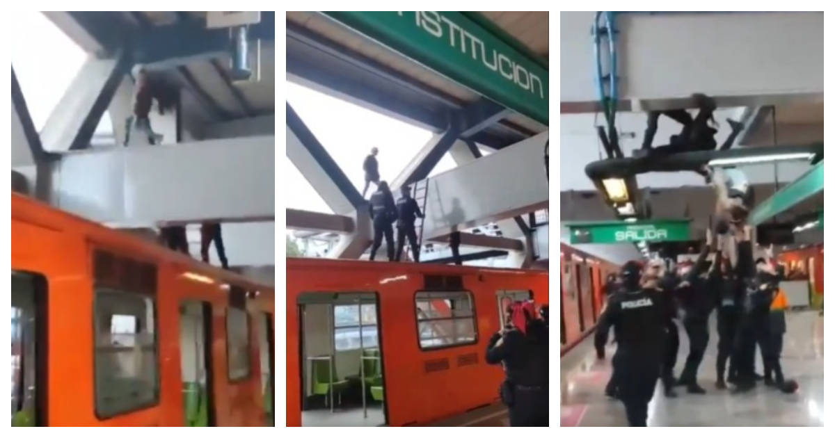 Video VIRAL de hombre intenta arrojarse a las vías del Metro