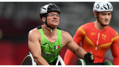 El atleta Paralímpico, Juan Pablo Cervantes García quedó en primer lugar en la prueba de 100 metros T54.