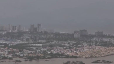 Así se ven desde el aire los estragos que dejó ‘John’ en Acapulco