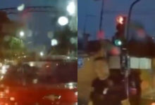 [VIDEO] Automovilista confronta a montachoques y evita ser asaltado; ladrón se sube al cofre