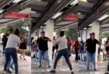 Captan en VIDEO pelea entre dos mujeres en pleno anden del Metro de la CDMX