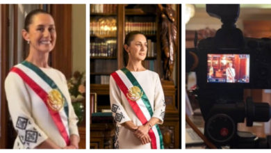 La presidenta de México, Claudia Sheinbaum subió un video sobre el detrás de cámaras de la fotografía oficial.