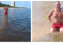 Un valiente pescador exhibe en video a italiano que le prohibía usar "su mar" en playas de Yucatán en México y se hizo viral.