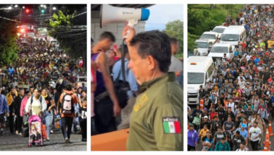 Una caravana migrante avanza de México a EU; acelera el paso antes de que Trump vuelva a llegar a la Casa Blanca como presidente de ese país.