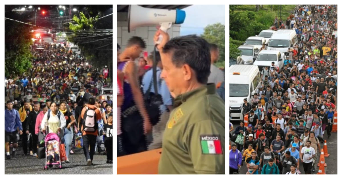 Una caravana migrante avanza de México a EU; acelera el paso antes de que Trump vuelva a llegar a la Casa Blanca como presidente de ese país.