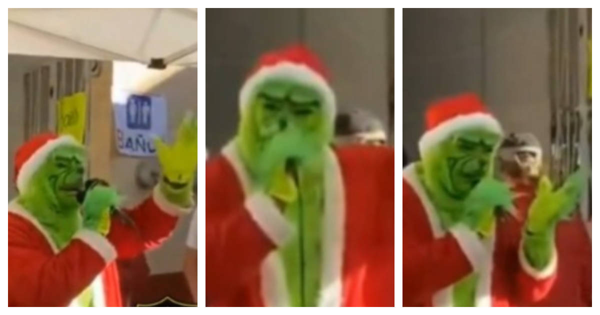 Ya es época decembrina y se hace viral Grinch cantando banda; su público lo hizo viral en redes sociales con este video.